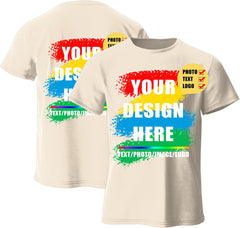 Customized Rectangle Print (Front or Back) t-shirt (100% cotton) Export Quality