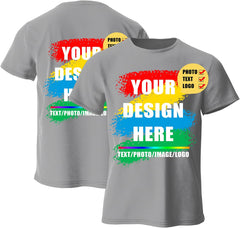 Customized Rectangle Print (Front or Back) t-shirt (100% cotton) Export Quality 3