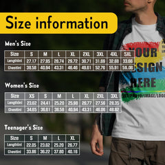 Customized Rectangle Print (Front or Back) t-shirt (100% cotton) Export Quality 6