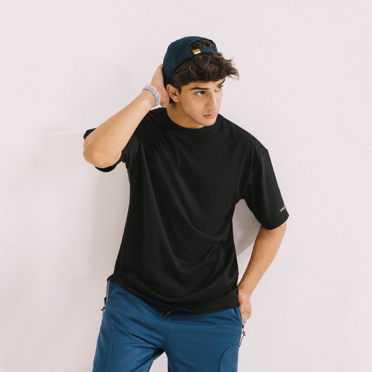 BLACK DROP SHOULDER TEES  (100% Cotton) Export Quality