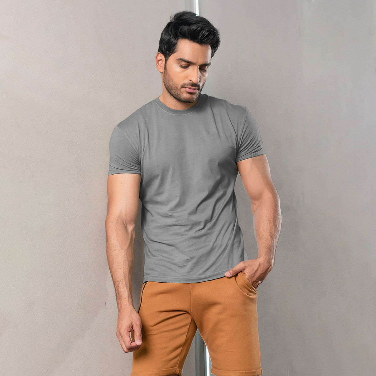 Plain Grey t-shirt (100% cotton) Export Quality