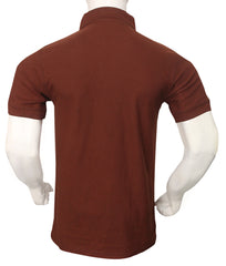 Brown Pique Polo t-shirt