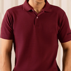 Maroon Pique Polo t-shirt