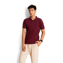 Maroon Pique Polo t-shirt