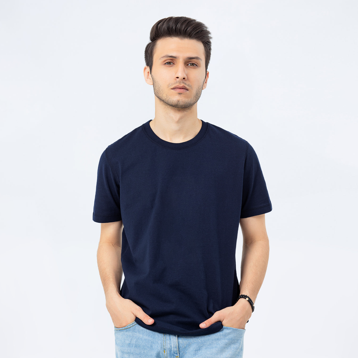 Plain Navy Blue t-shirt (100% cotton) Export Quality