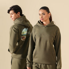 Olive Serene Escape Hoodie (GSM 320)