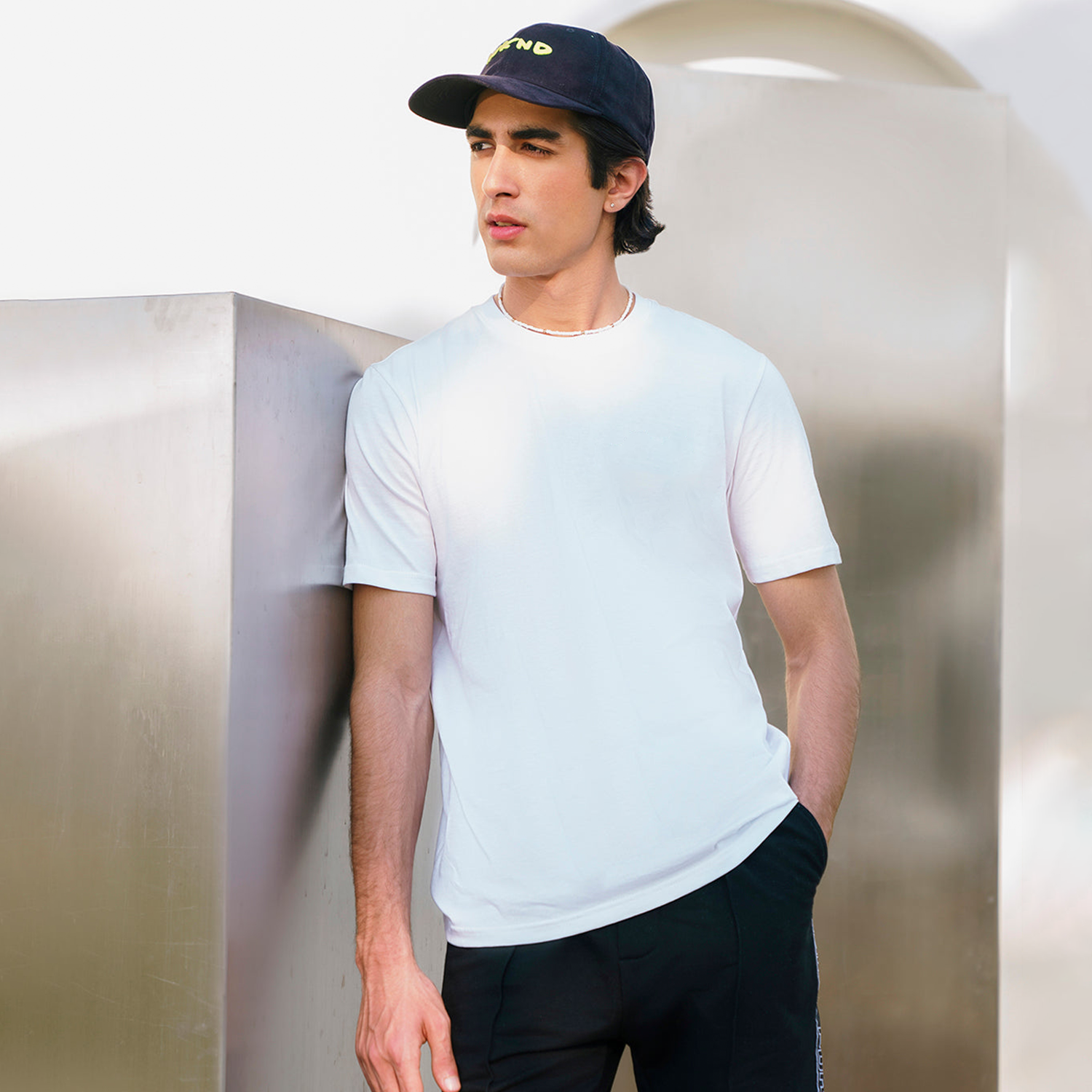 Long plain white t shirt best sale