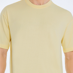 Plain Light Yellow t-shirt (100% cotton) Export Quality