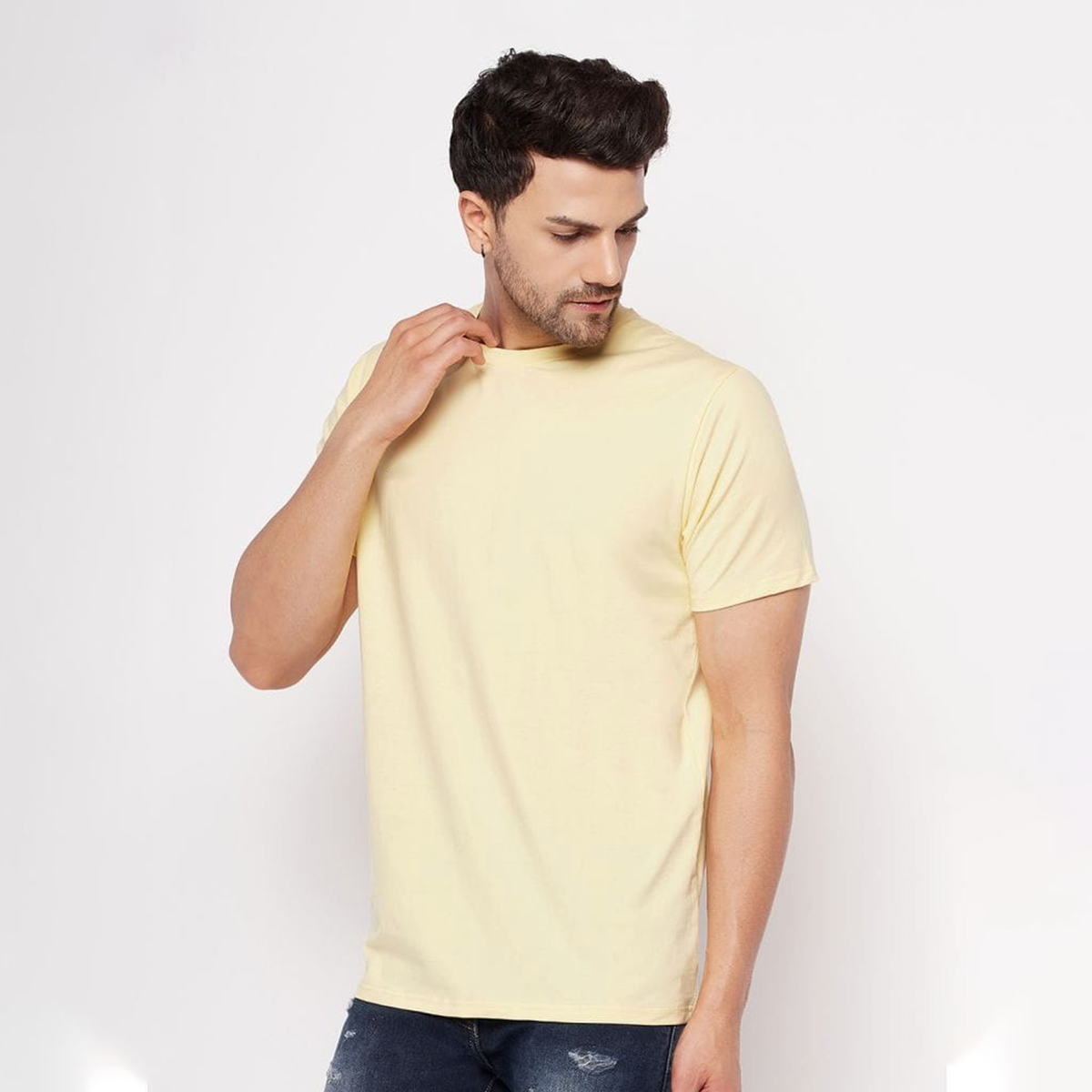 Plain Light Yellow t-shirt (100% cotton) Export Quality