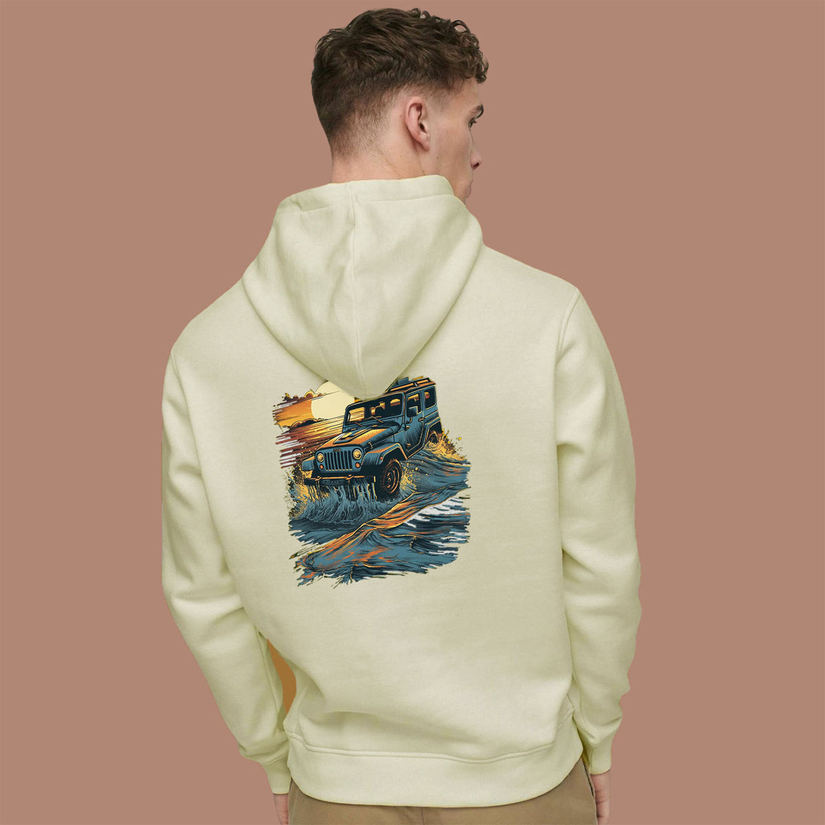 Premium White Horizon Hoodie (GSM 320)