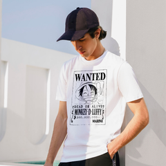 Luffy Wanted t-shirt (100% cotton) Export Quality