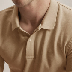 Beige Pique Polo t-shirt